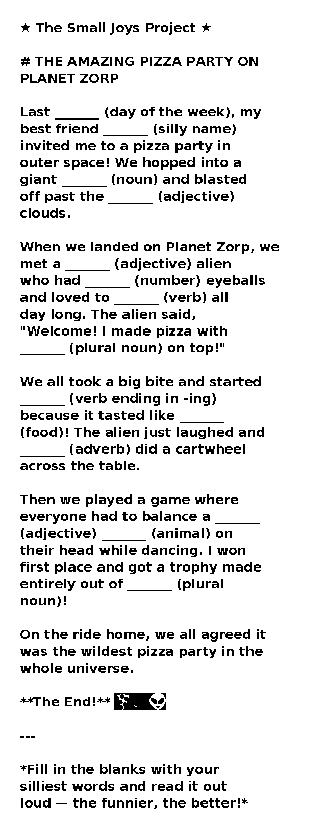 Mad Libs