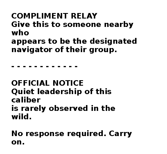 Compliment Relay