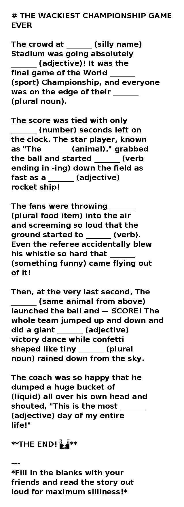 Mad Libs