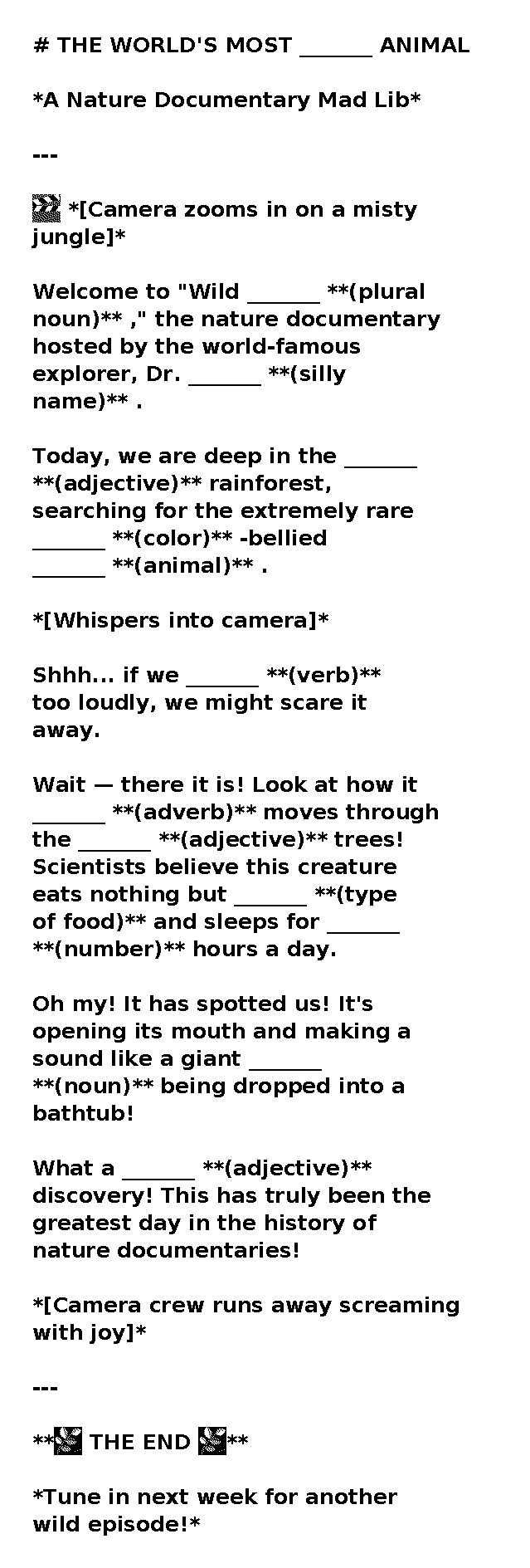 Mad Libs